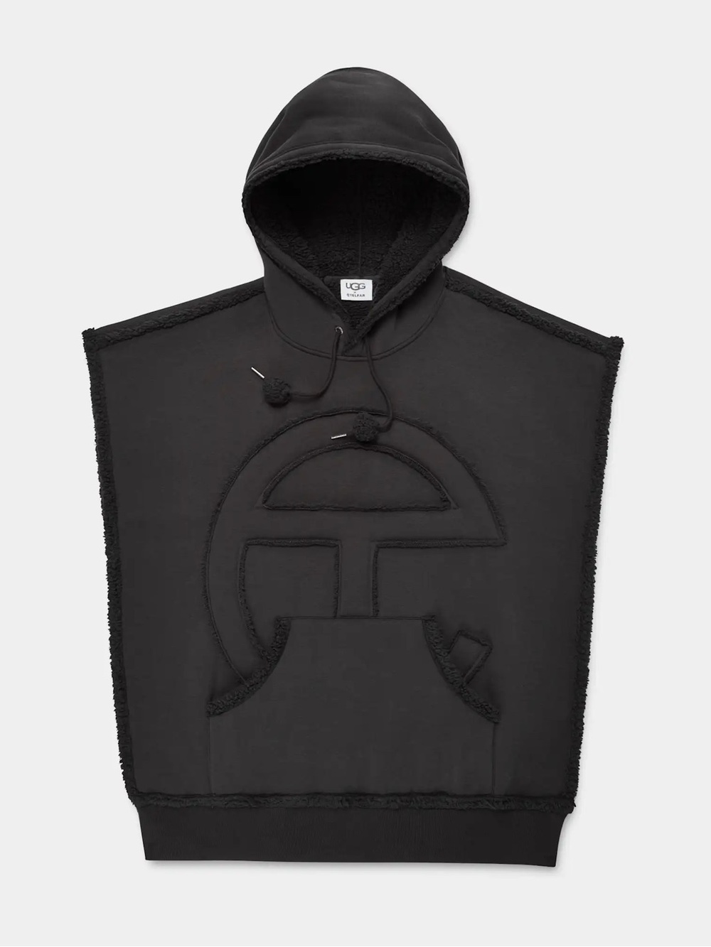 NWT UGG × Telfar Black Sideless Hoodie Designer Collab UNISEX SIZE XS/S